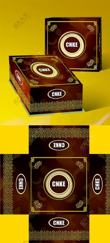 欧式蛋糕盒设计图片