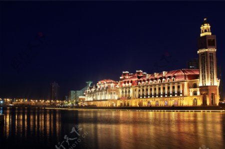 津湾广场夜景图片