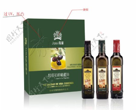 荷赛橄榄油包装展开图图片