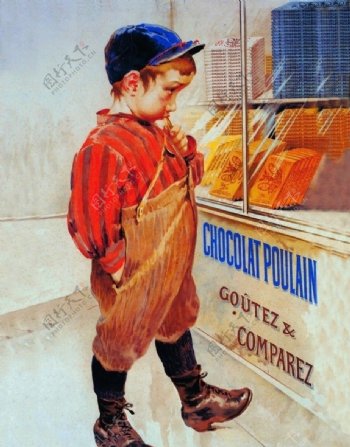 法国黑巧克力广告宣传画图片