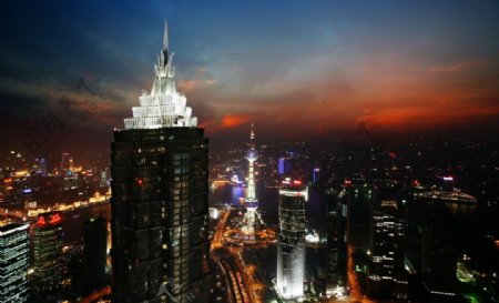 上海环球金融中心夜景图片