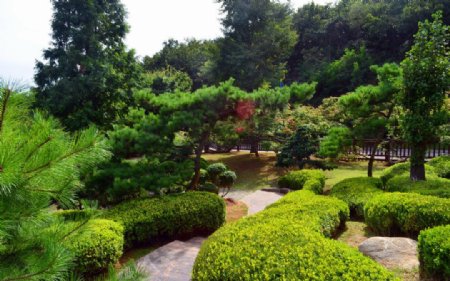 日式庭院小道图片