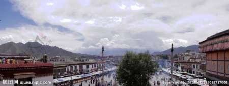 西藏拉萨大昭寺广场图片