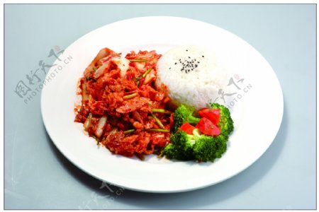 韩式烧烤肉饭图片