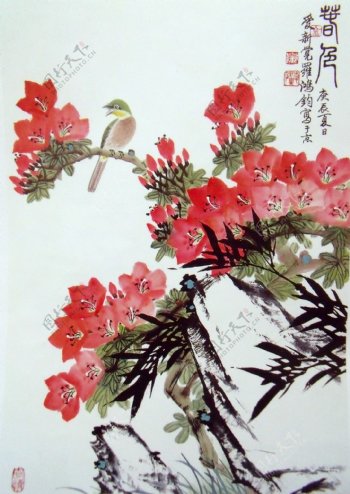 国画山水花鸟图片