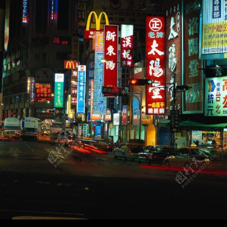 香港城市素材香港高楼大厦夜景图片