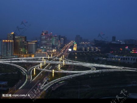 南宁市立交桥夜景图片