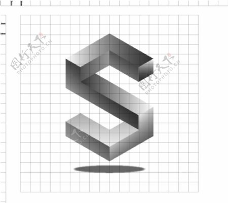 字母S立体设计图片