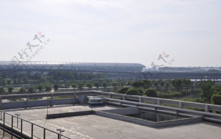 浦东机场1号航站楼远眺图片