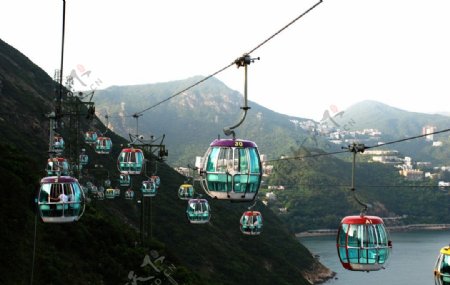 香港海洋公园缆车图片