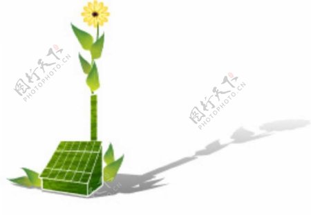 鲜花太阳能电池背景图片