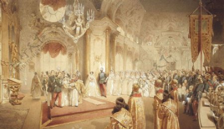 王储亚历山大与丹麦公主达格玛的婚礼图片