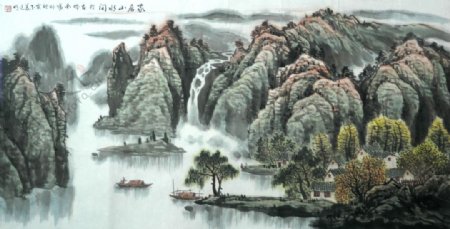 姜光明国画家居山水间图片