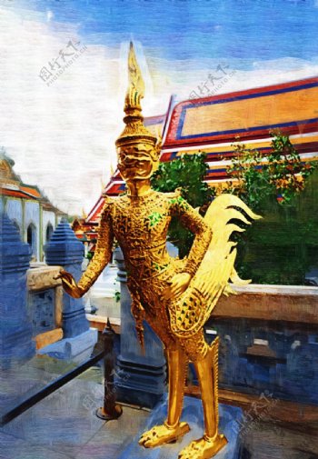 东南亚风情雕塑图片