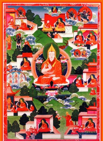 西藏日喀则唐卡佛教佛法佛经佛龛唐卡全大藏族文化09图片