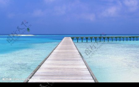 超宽壁纸马尔代夫海滩5图片