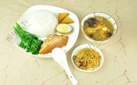 台湾卤肉快餐套餐图片