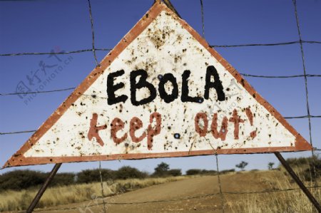 埃博拉病毒警示牌图片