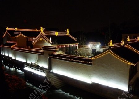 苏州山塘古镇夜景图片