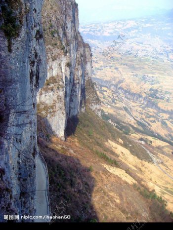 绝壁斜坡恩施大峡谷图片
