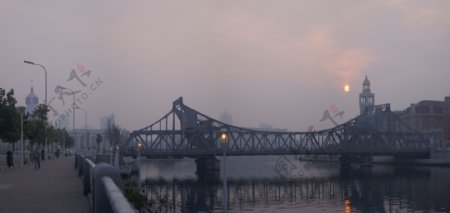 天津的早晨图片
