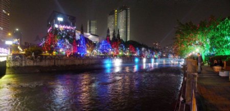 锦江河夜景图片