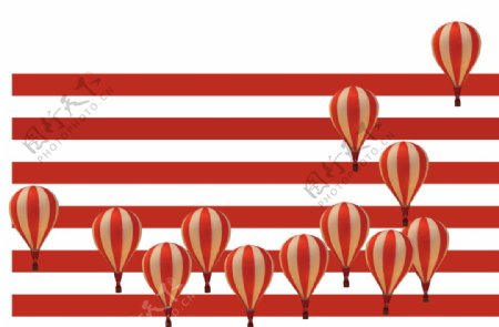 热气球海报背景图片