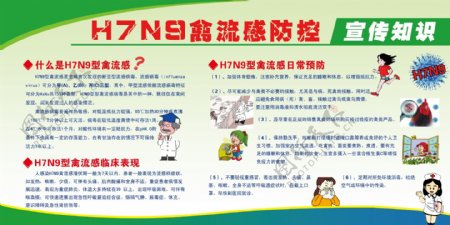 H7N9禽流感防控知识宣传栏图片