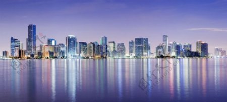 佛罗里达州迈阿密海岸黄昏图片
