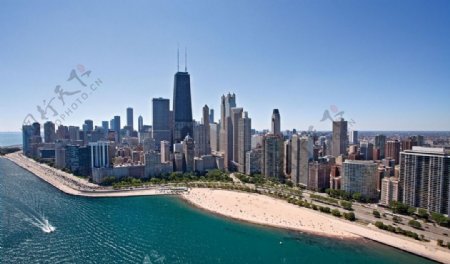 芝加哥金融商务区俯瞰图片