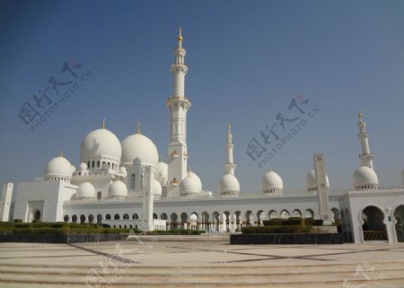 迪拜白色清真寺图片