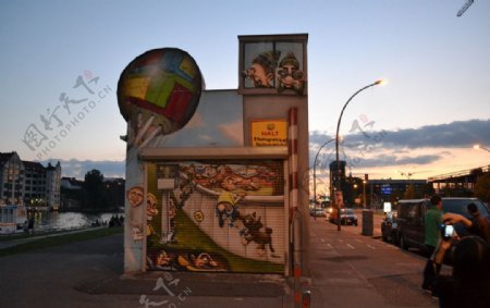 柏林东墙眺望台图片