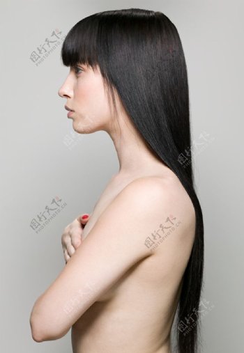 美女发型秀发头发图片