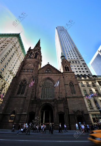 纽约曼哈顿三一教堂图片