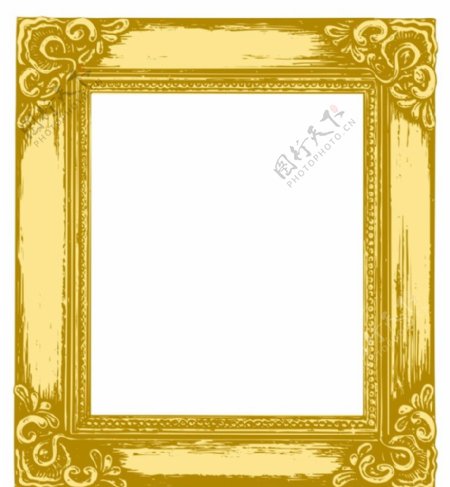 金色欧式相框图片