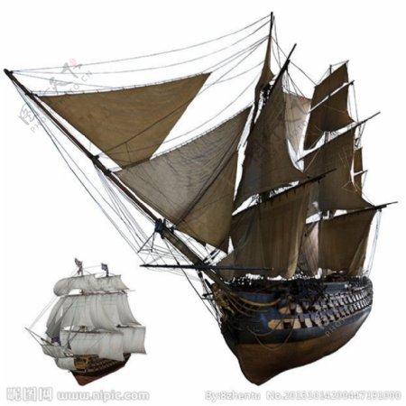 古代帆船素材图片