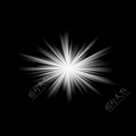 放射白色星光效果图图片