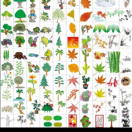 树木植物矢量图片