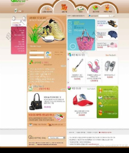 韩国网站矢量图图片