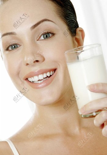 牛奶优雅漂亮女人图片