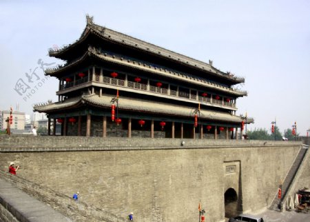 西安古城门图片