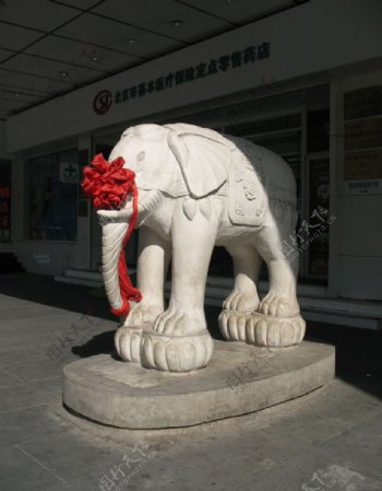 西单金象大药房大象石雕图片