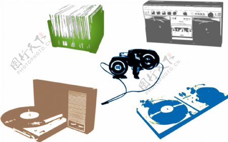 音乐CD录音机CD架DJ图片