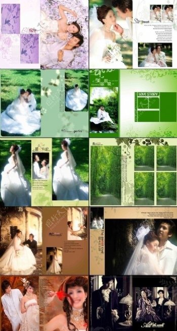 春天系列婚纱模板图片