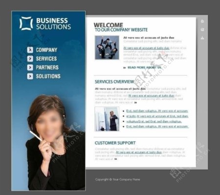 销售公司网页设计模板图片