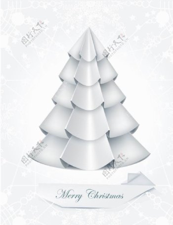 叠纸圣诞树图片
