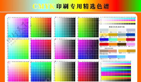 CMYK印刷专业色谱图片