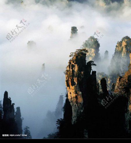 雾山奇景图片