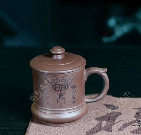 吉祥单杯紫砂茶具图片