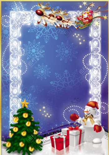 圣诞节相框模板PSD分层图片